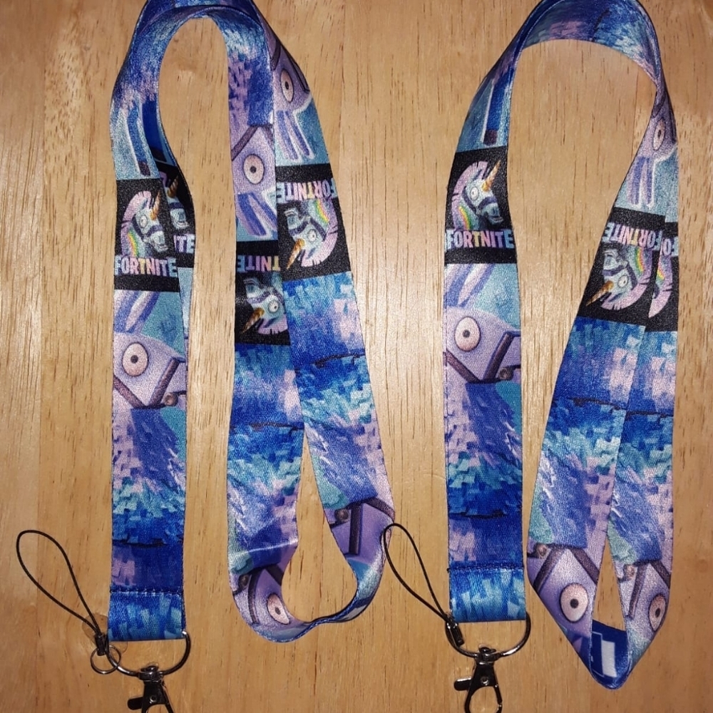 Epic Games Most Popular Video Game Fortnite One Size Blue Lanyard & Clip (2pcs)
